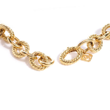 David Yurman 18k Yellow Gold Large Oval Link 16mm Chain Necklace 4 of 6