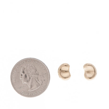 Tiffany 18K Yellow Gold 12mm Elsa Peretti Bean Earrings 2 of 3
