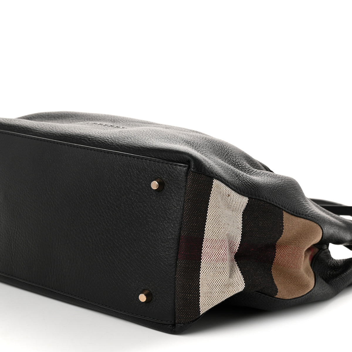 Grainy Calfskin House Check Medium Maidstone Black