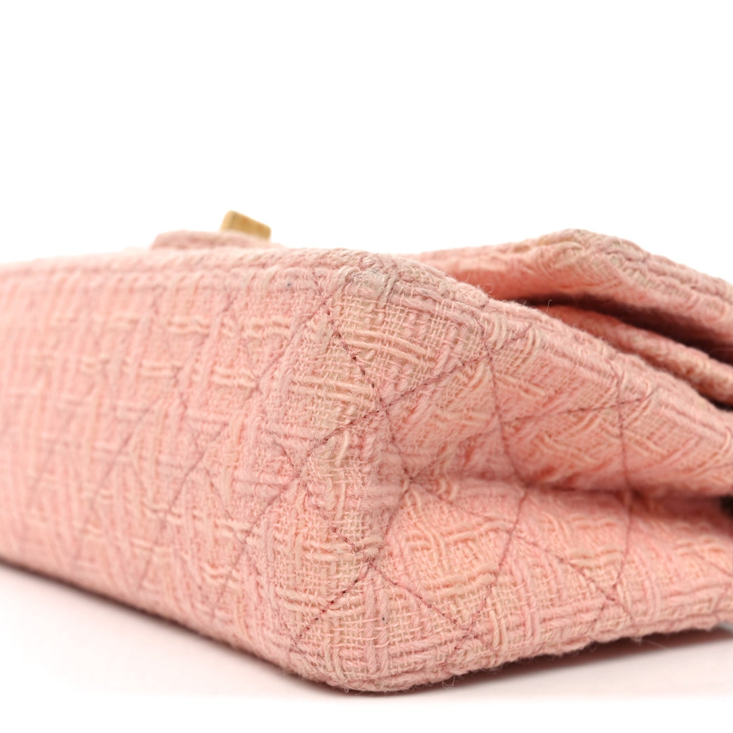 Chanel Wool Tweed Quilted 2.55 Reissue 225 Flap Light Pink 10 of 14