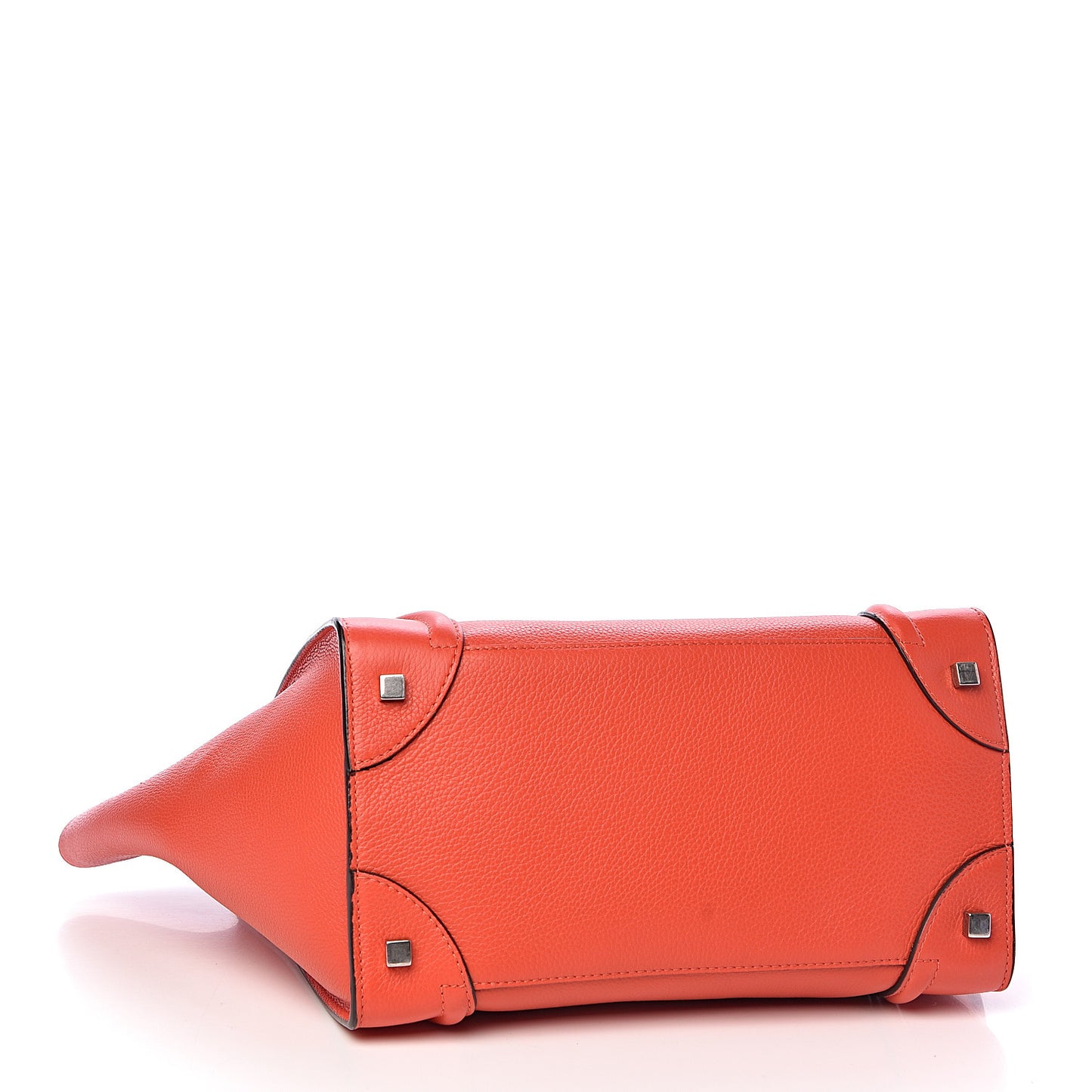 Drummed Calfskin Mini Luggage Vermillion
