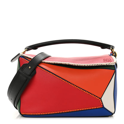 Loewe Calfskin Medium Patchwork Puzzle Bag Multicolor 1 of 11