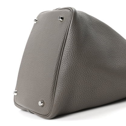 Hermes Taurillon Clemence Picotin Lock 22 MM Gris Asphalte 10 of 10