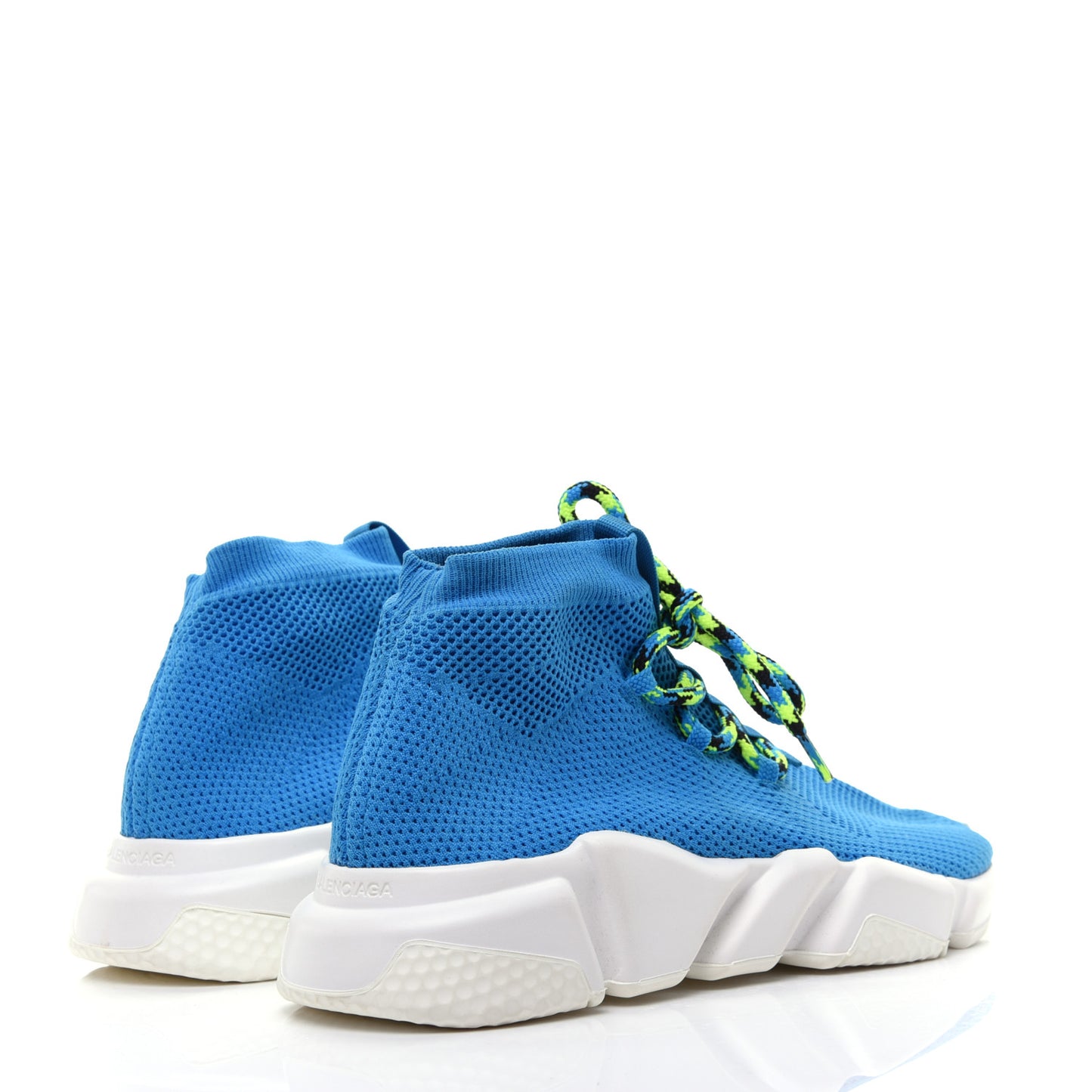 Knit Womens Speed Lace Up Sneakers 40 Bleu Ciel