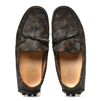 Louis Vuitton Monogram Mens Arizona Car Shoe Moccasin Loafers 7.5 2 of 9