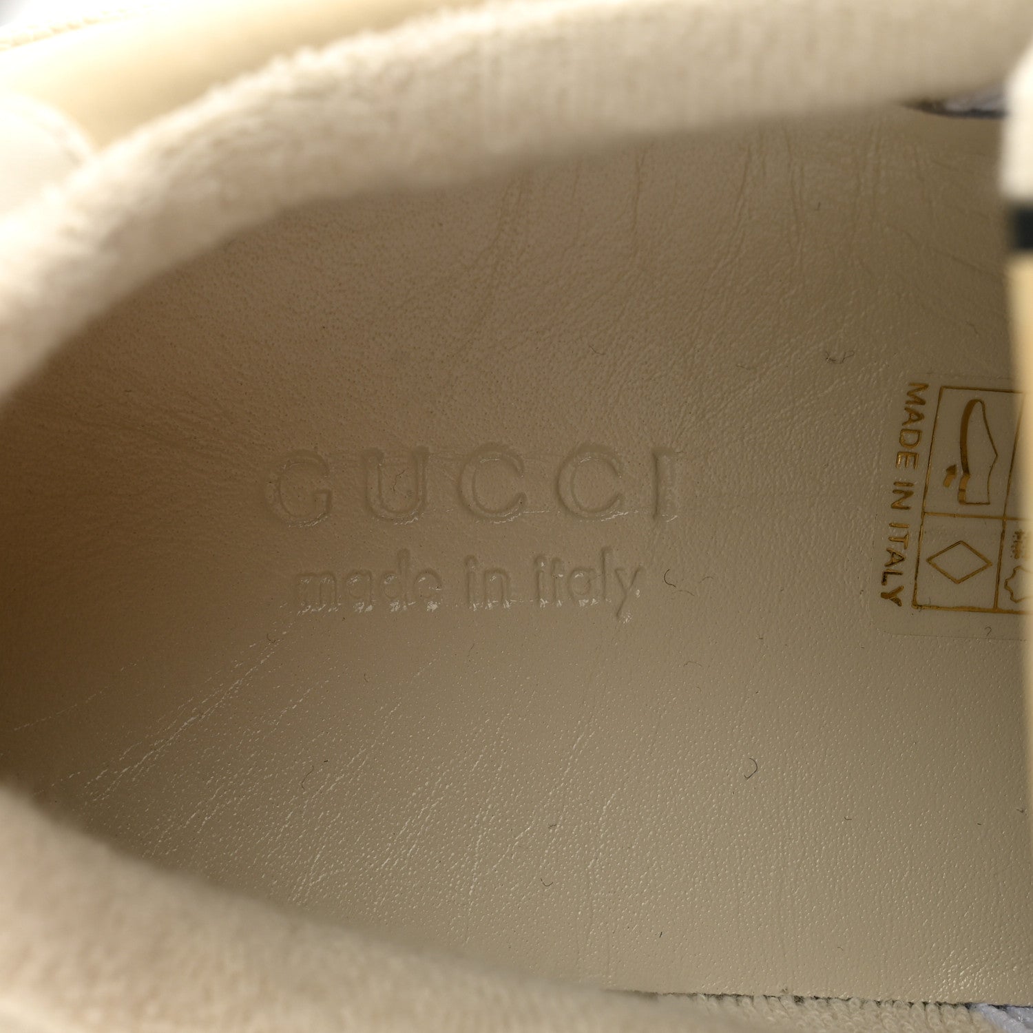 Gucci Nylon Nubuck Web Womens Screener Sneakers 38 Mystic White Dusty Milk 5 of 9