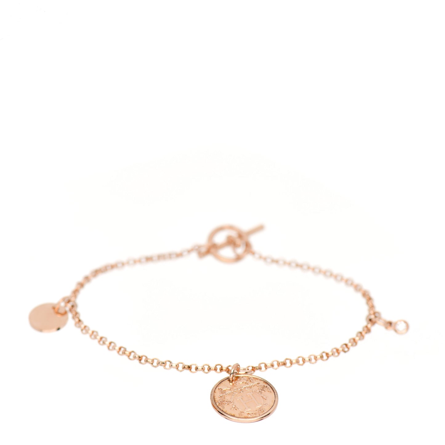 18K Rose Gold Diamond PM Ex-Libris Bracelet SH