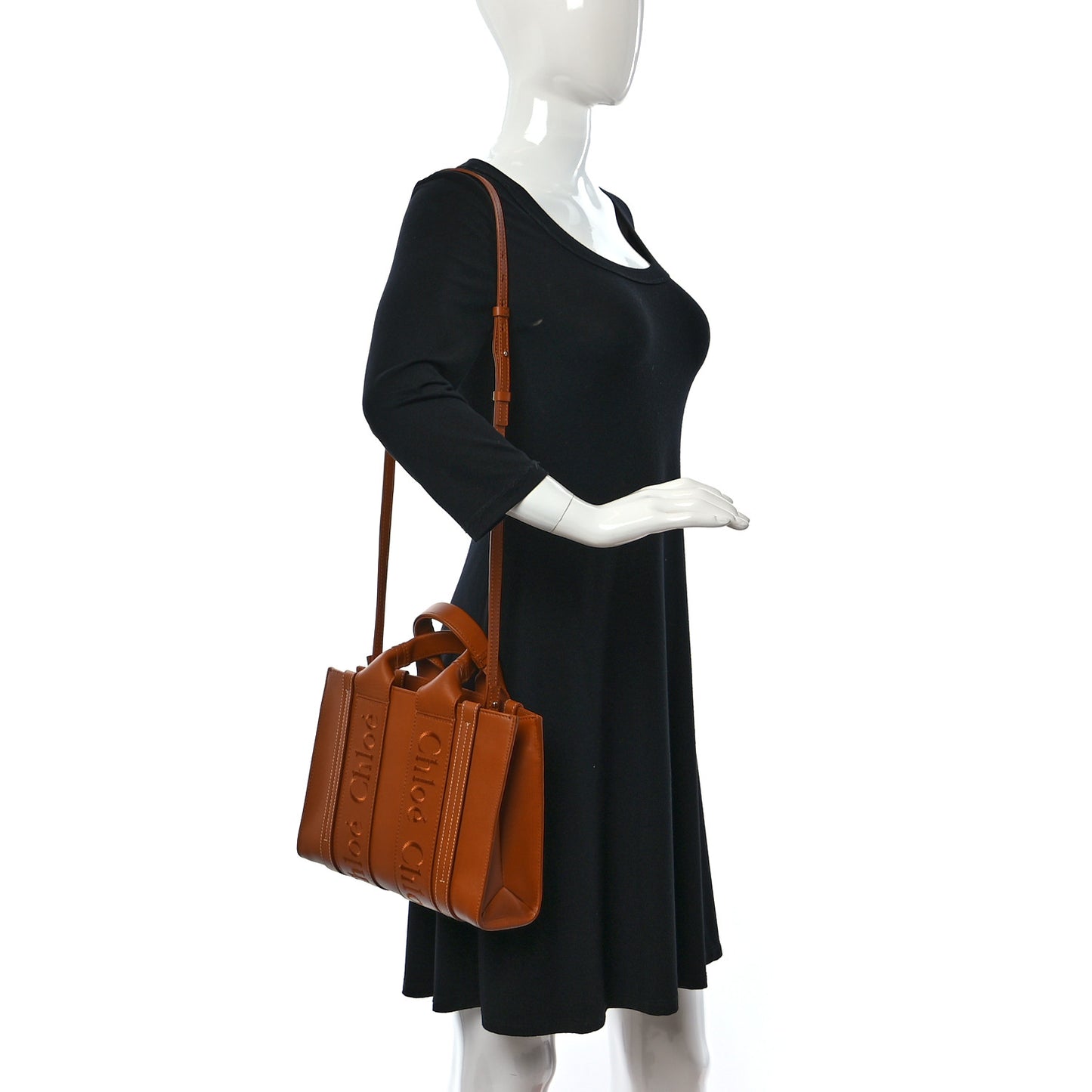 Calfskin Small Woody Tote Caramel