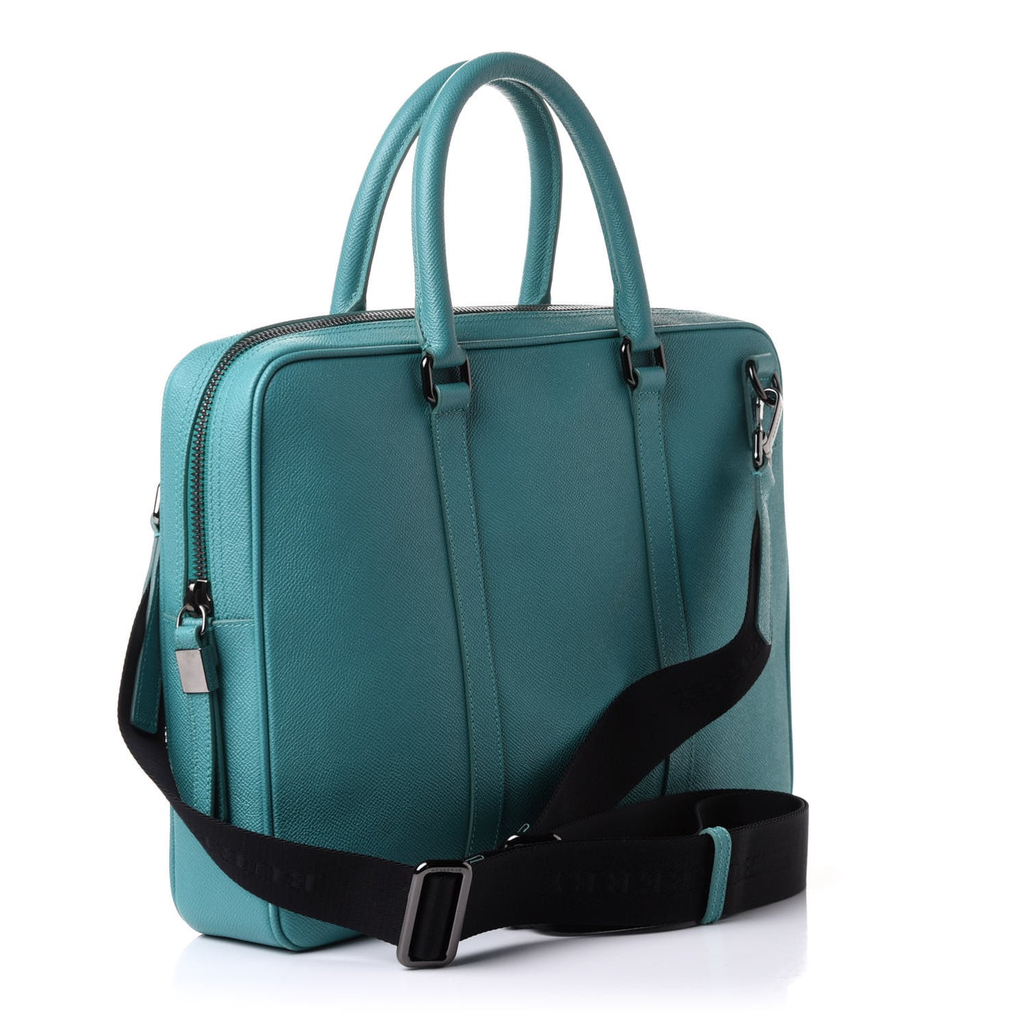 Textured Calfskin Small Newberg Briefcase Opal Green