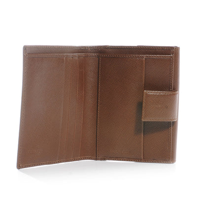 Prada Saffiano Medium Flap Bi Fold Wallet Cacao 5 of 8