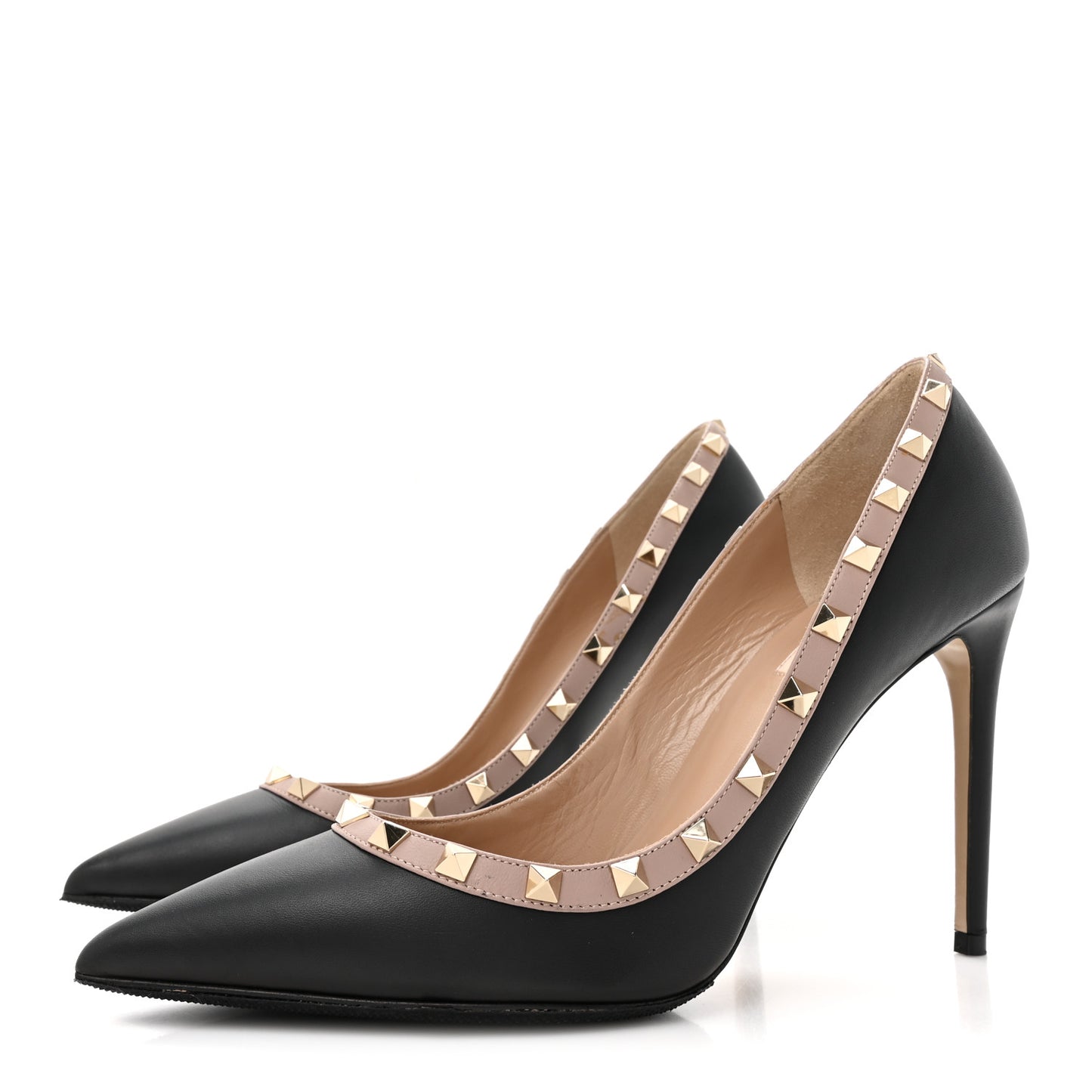 Nappa Rockstud 100mm Pumps 41.5 Black Poudre