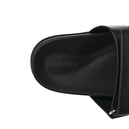 Hermes Calfskin Womens Chypre Sandals 36 Black 7 of 7