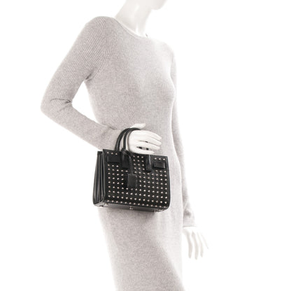 Saint Laurent Calfskin Studded Nano Sac De Jour Black 2 of 6