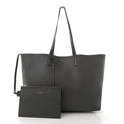 Saint Laurent Calfskin Large Shopping Tote Fog 3 of 13