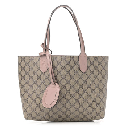Gucci Textured Calfskin Monogram Small Reversible GG Tote Dark Cipria 1 of 16