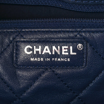 Chanel Calfskin Stitched Large Urban Luxury Drawstring Backpack Navy Blue 6 of 18