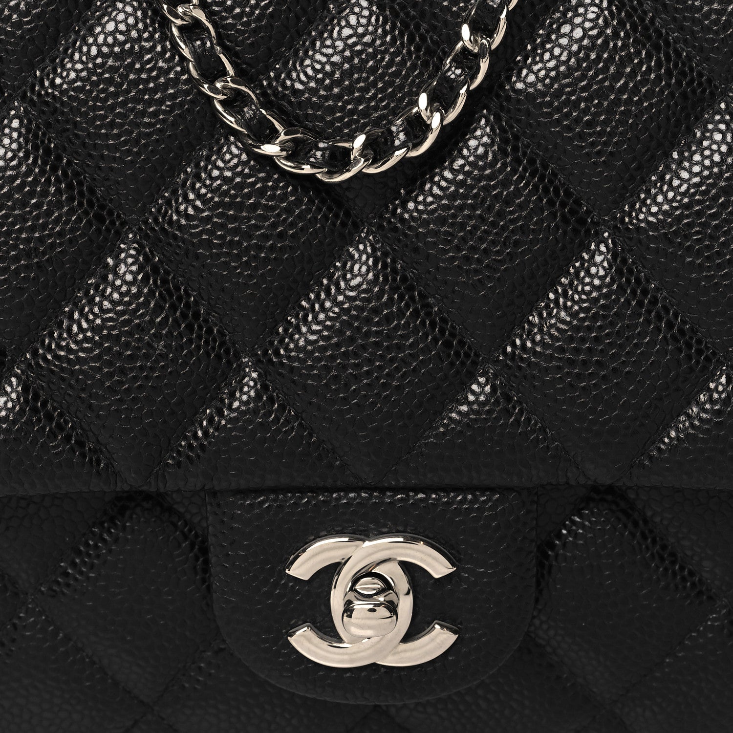 Chanel Caviar Quilted Clutch With Chain Flap Black 8 of 11