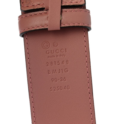 Gucci Soft Microguccissima Margaux Calfskin Belt 90 36 Soft Pink 5 of 5