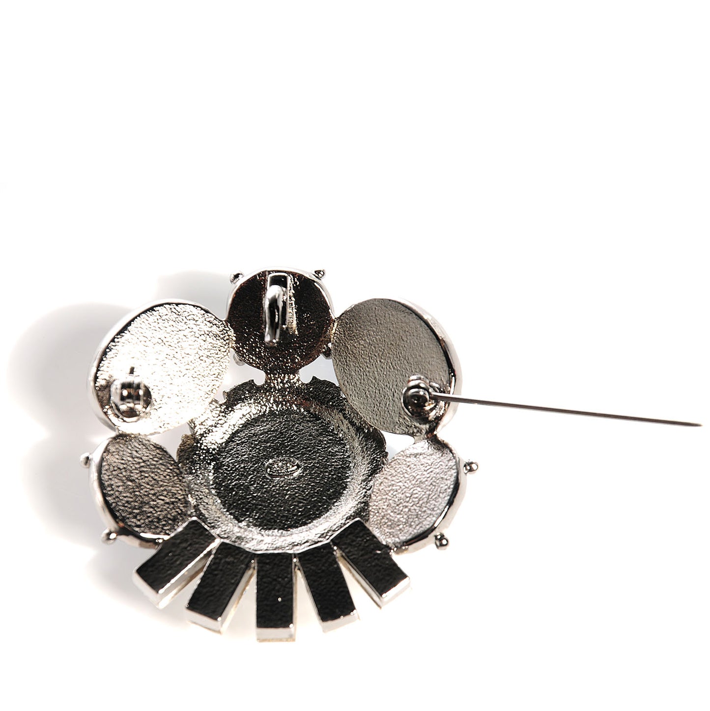 Pearl Crystal Baguette Gemstone Stone CC Brooch