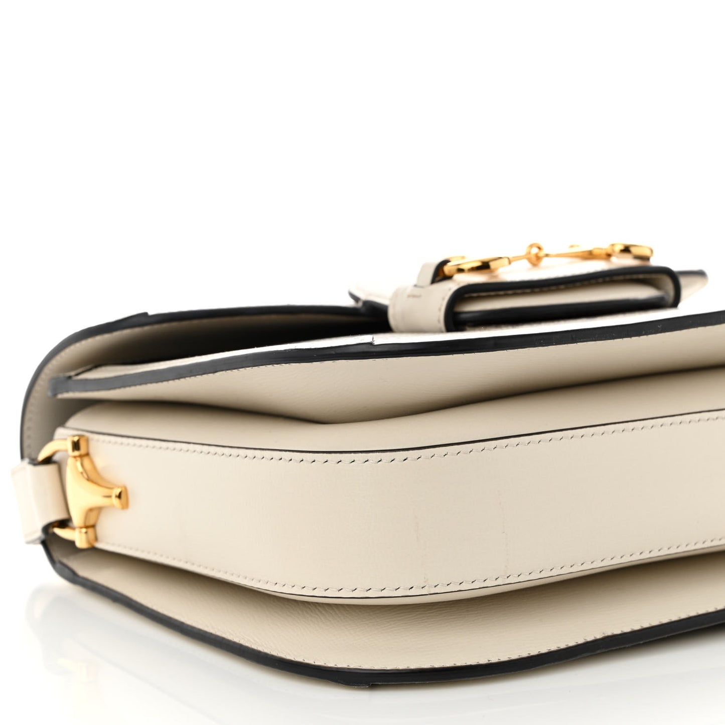 GG Supreme Monogram Horsebit 1955 Shoulder Bag Beige Mystic White