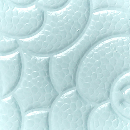 Chanel Caviar Camellia Embossed Round Clutch With Chain Light Blue 8 of 12