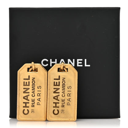 Chanel Pearl CC Tags Drop Earrings Gold 5 of 5