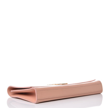 Saint Laurent Calfskin Classic Monogram Cassandre Clutch Blush 4 of 12