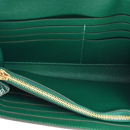 Hermes Shiny Alligator Kelly Wallet Longue Vert Emeraude 7 of 11