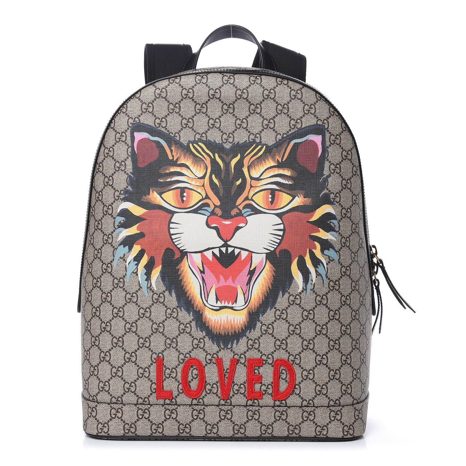 Gucci GG Supreme Monogram Angry Cat Dome Backpack 1 of 10