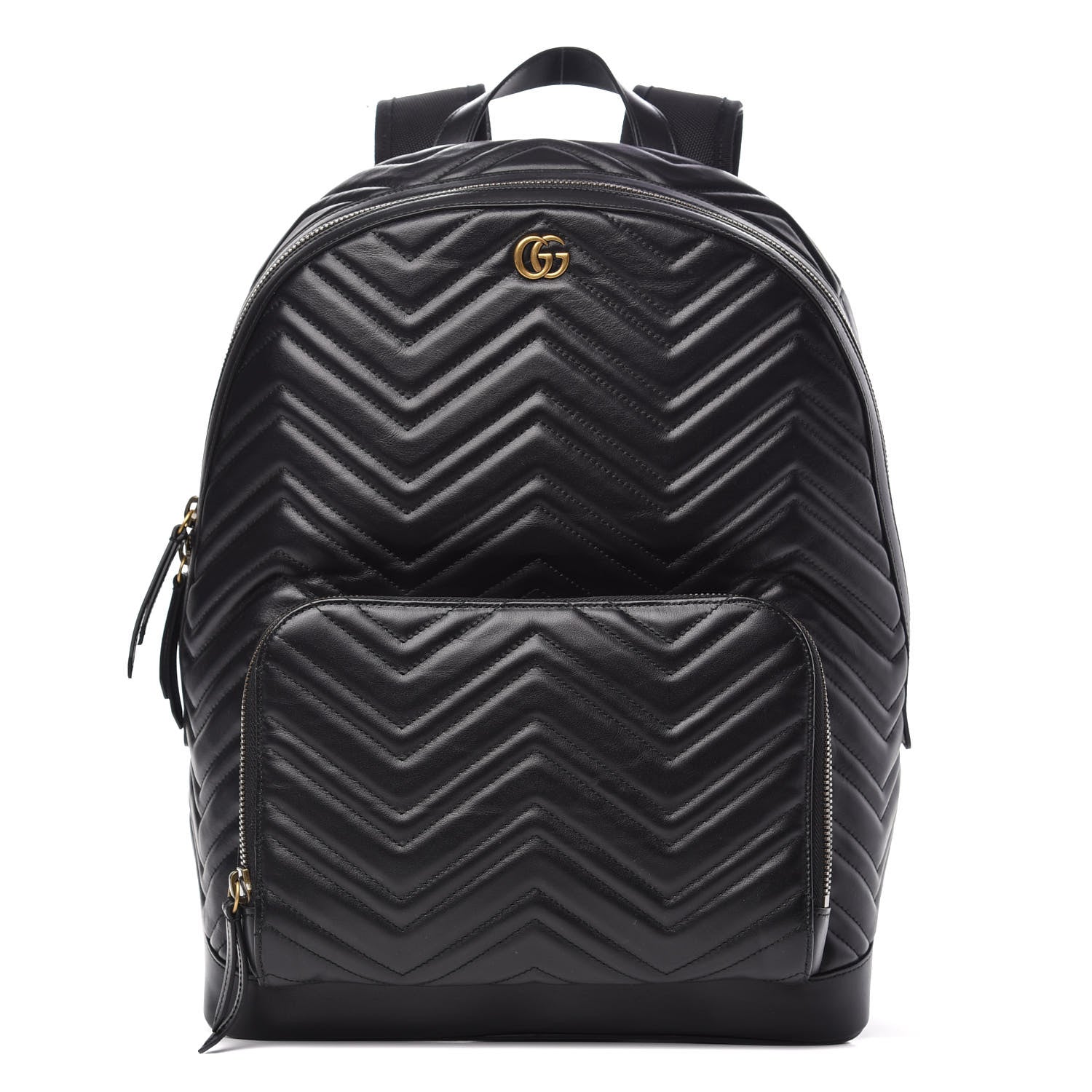 Gucci Calfskin Matelasse GG Marmont Day Backpack Black 1 of 10