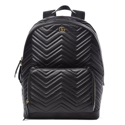 Gucci Calfskin Matelasse GG Marmont Day Backpack Black 1 of 10