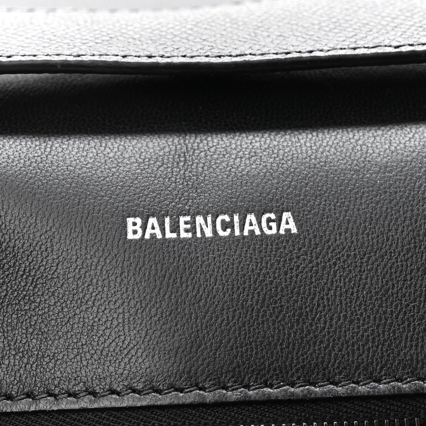 Grained Calfskin Monochrome M Downtown Shoulder Bag Black