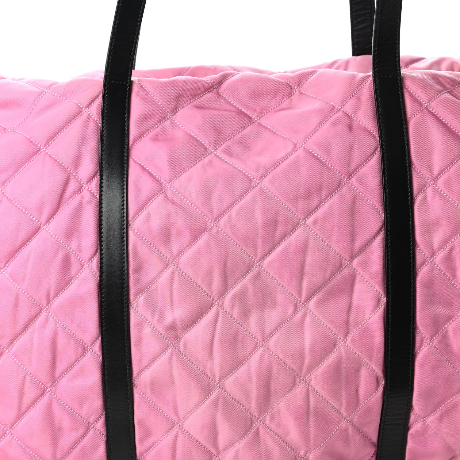 Prada Tessuto Nylon Quilted Shoulder Bag Begonia 10 of 11