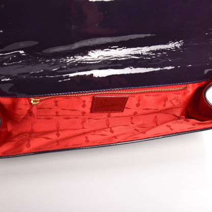 Christian Louboutin Patent Calfskin Aionoeud Bow Clutch Purple 5 of 9