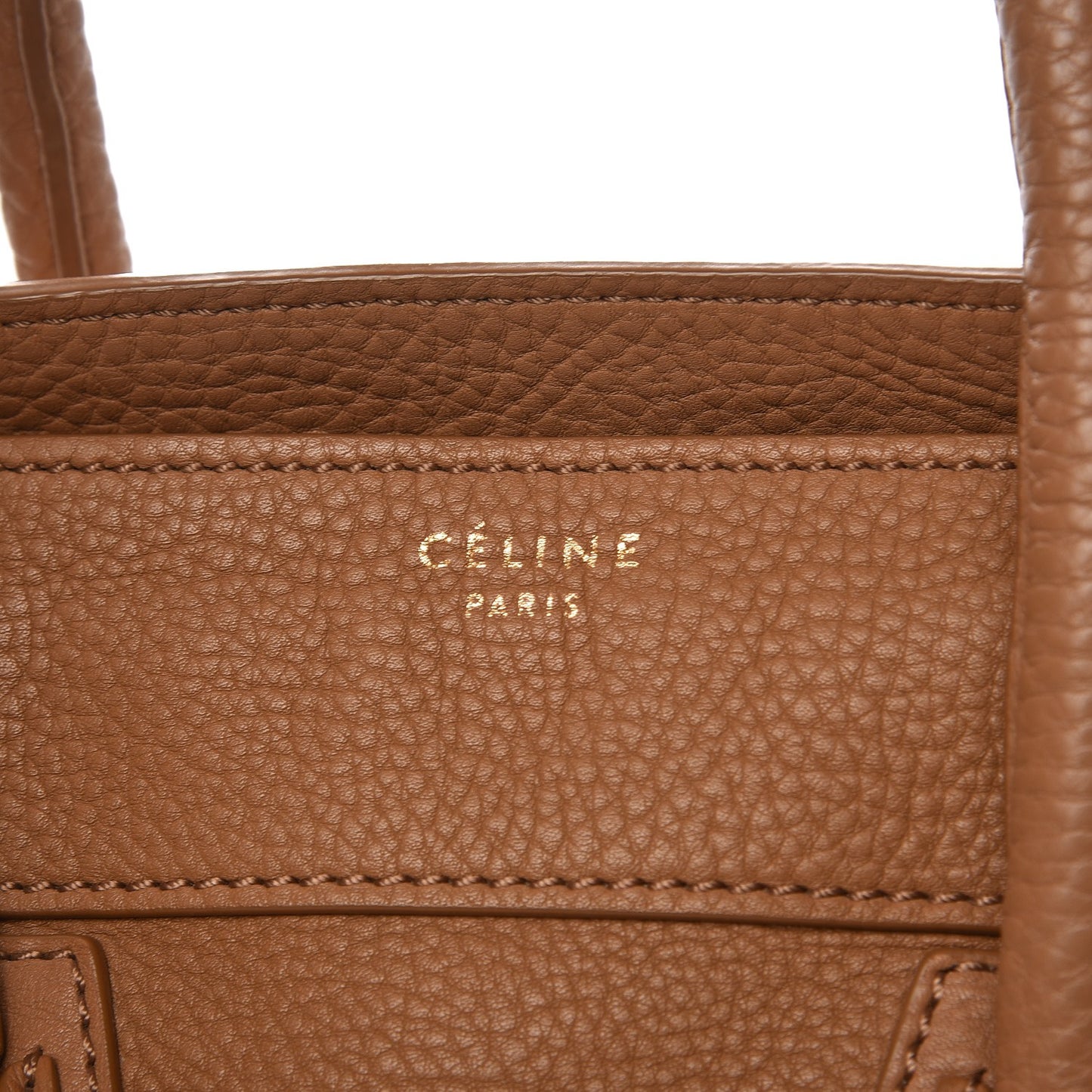 Pebbled Calfskin Mini Luggage Camel