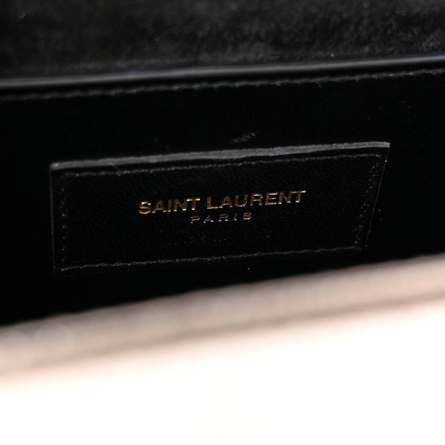 Saint Laurent Metallic Textured Calfskin Classic Monogram Cassandre Clutch Pale Gold 6 of 9
