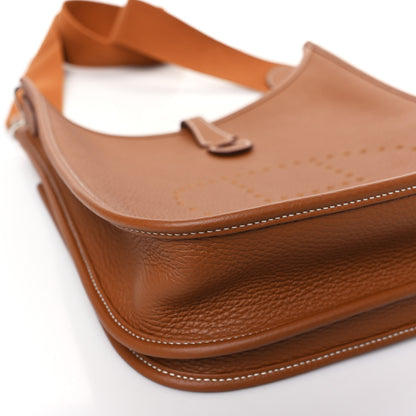 Hermes Taurillon Clemence Evelyne III PM Gold 8 of 9