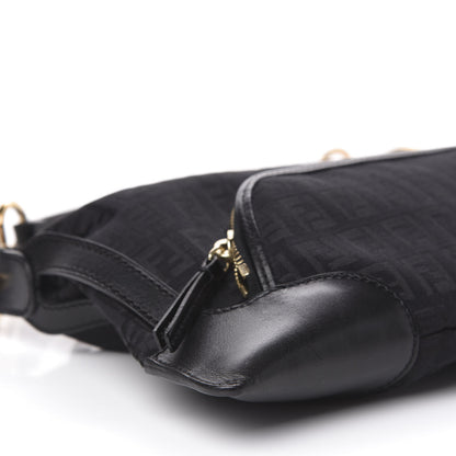 Fendi Zucchino Cuoio Small Chef Pocket Shoulder Bag Black 5 of 11