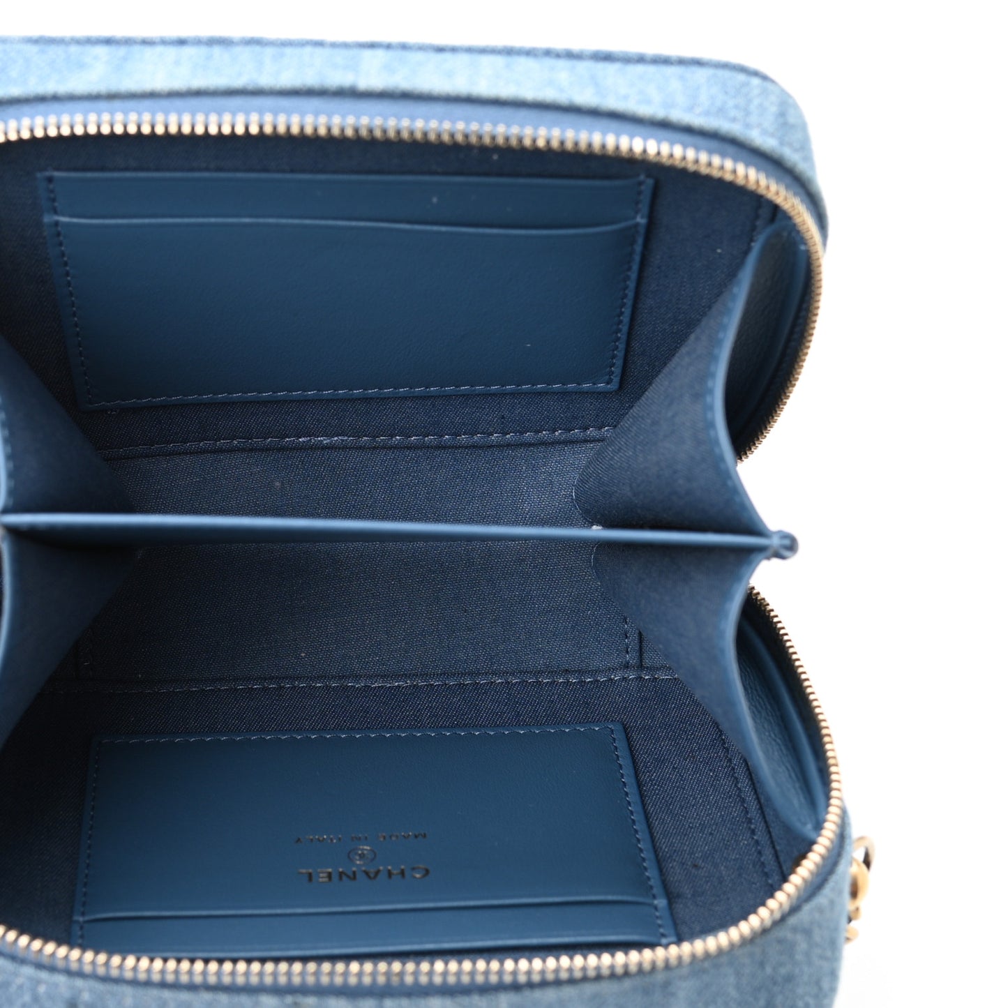 Denim Quilted CC Pearl Crush Camera Case Blue