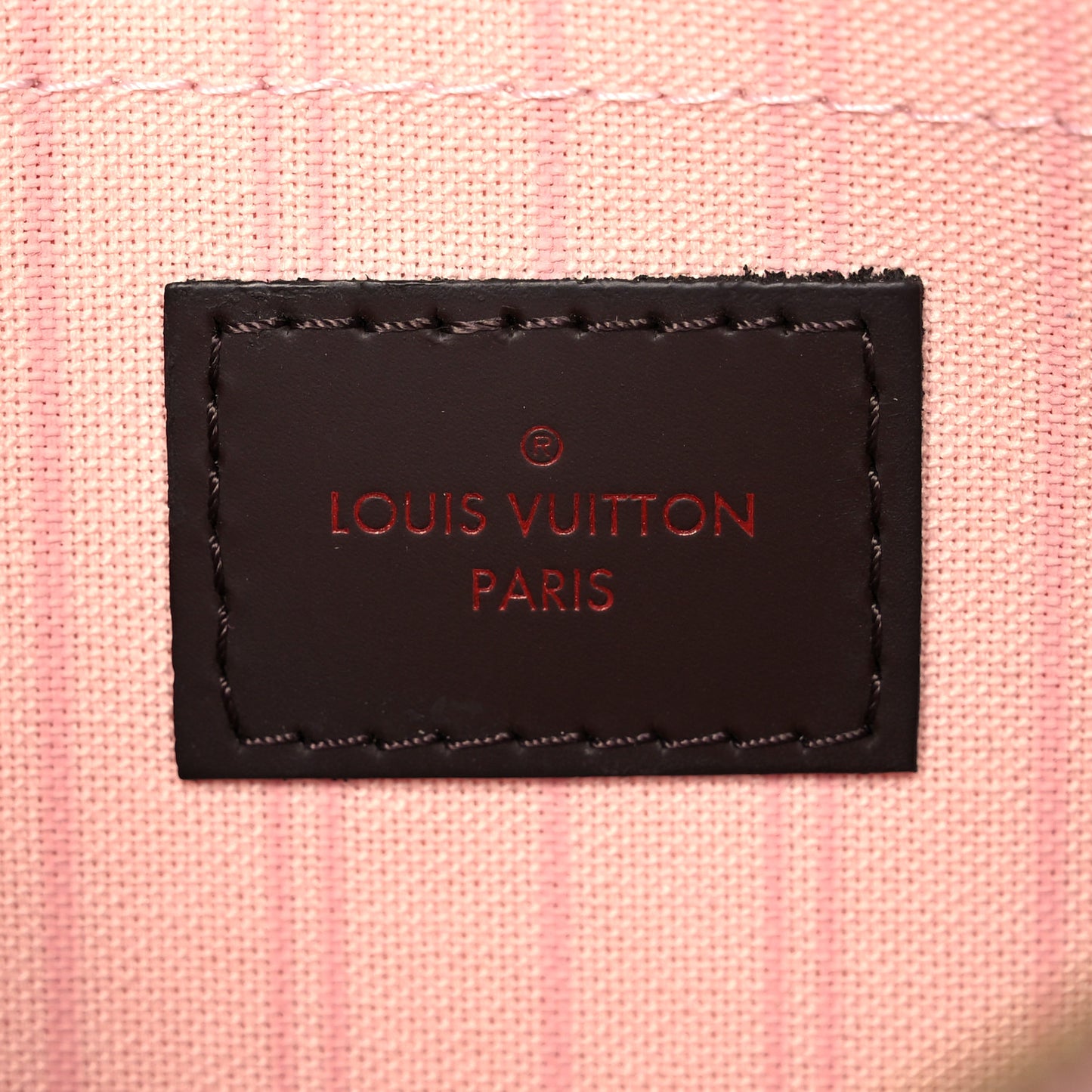 Damier Ebene Neverfull MM GM Pochette Rose Ballerine