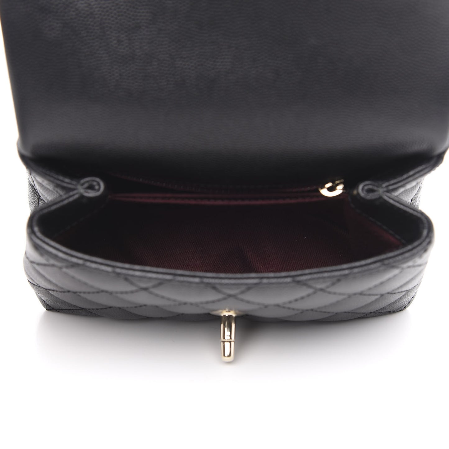 Caviar Quilted Extra Mini Coco Handle Flap Black