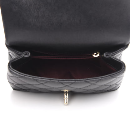 Chanel Caviar Quilted Extra Mini Coco Handle Flap Black 5 of 11