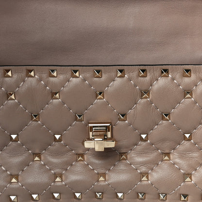 Valentino Garavani Nappa Small Rockstud Spike Shoulder Bag Poudre 11 of 11