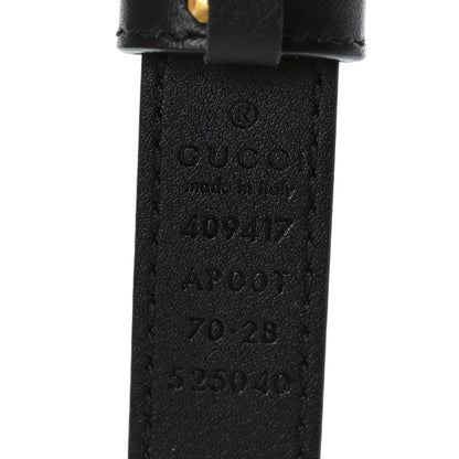 Gucci Calfskin Double G 20mm Belt 70 28 Black 3 of 5