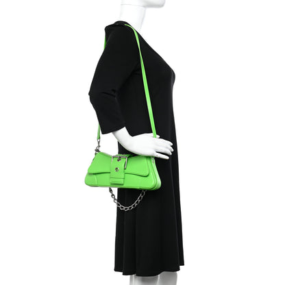 Balenciaga Smooth Calfskin Small Lindsay Shoulder Bag Acid Green 2 of 12