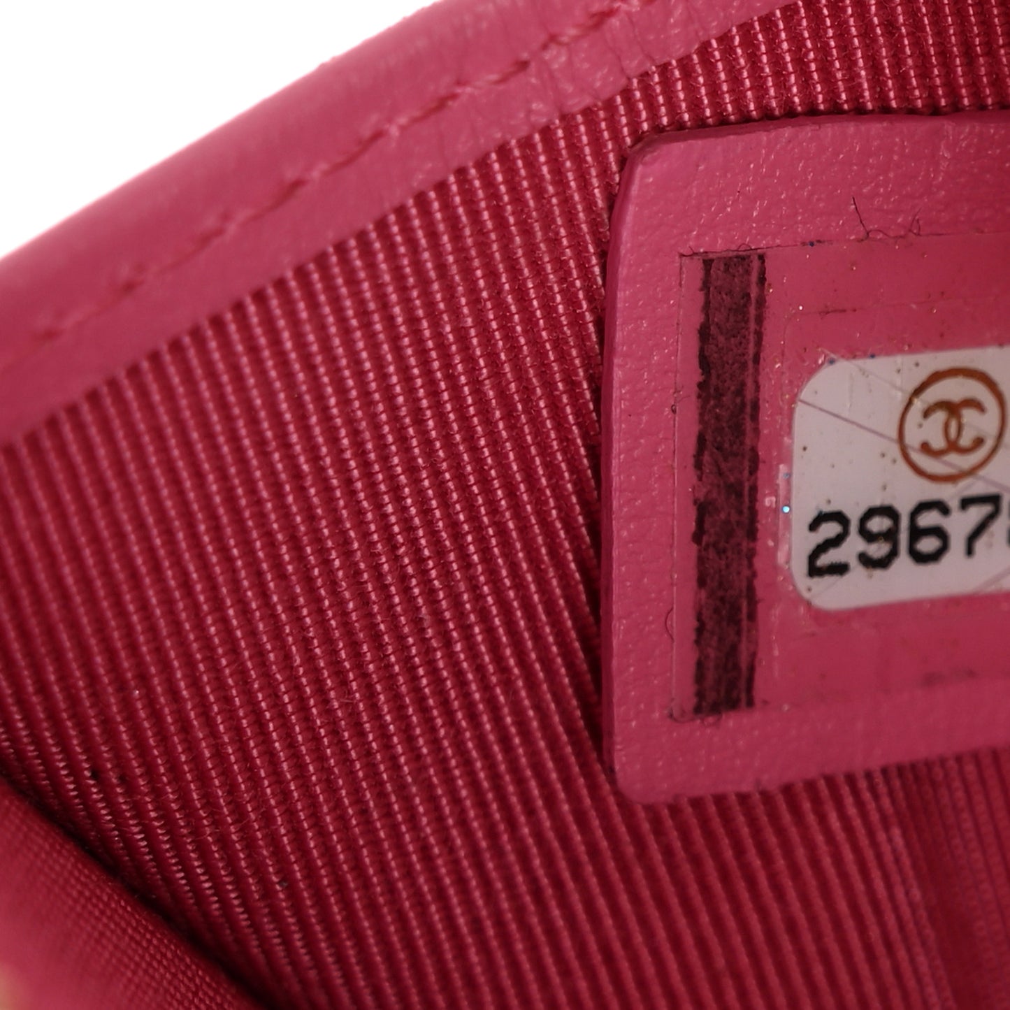 Caviar Quilted Zipped Key Holder Case Pink