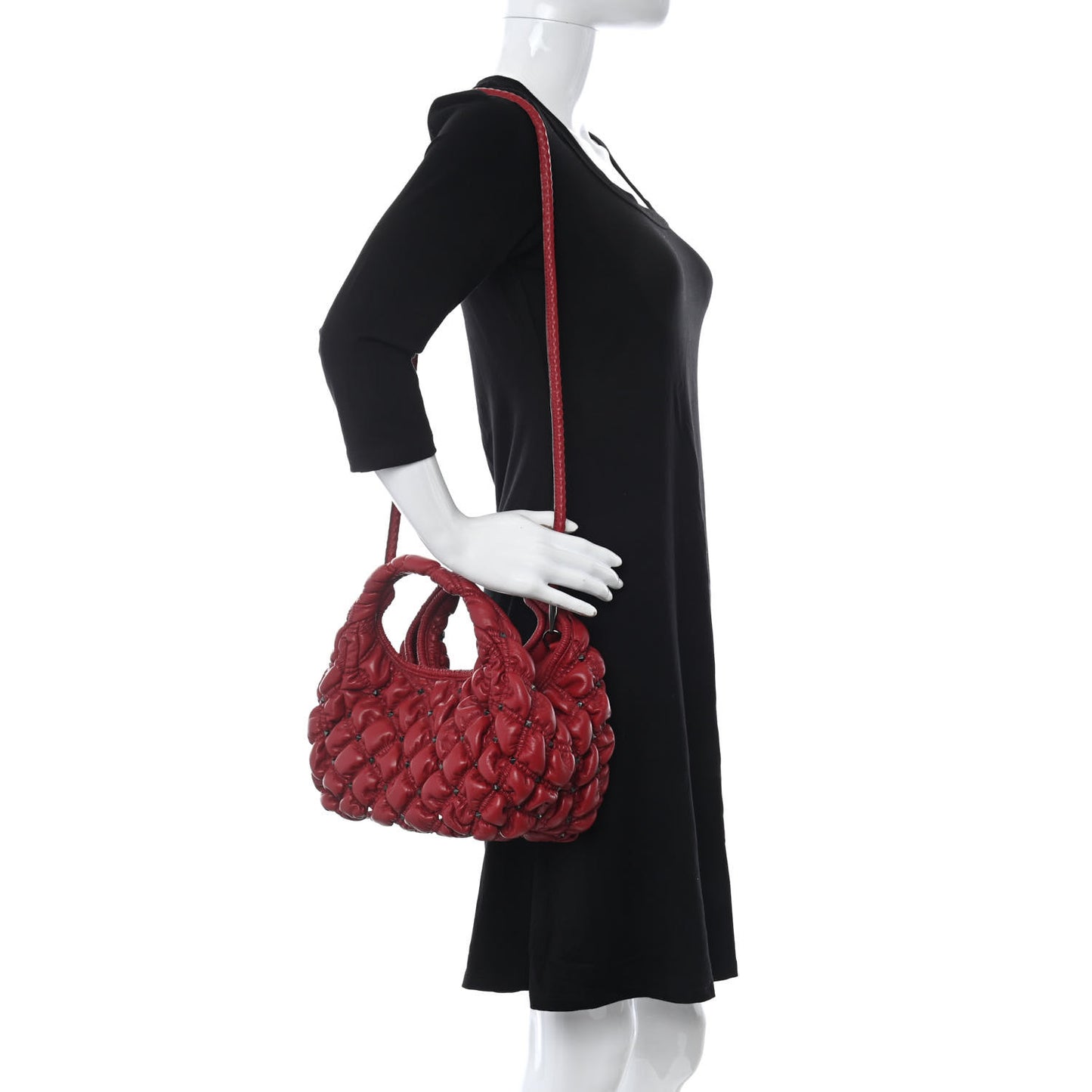 Nappa Small Spikeme Hobo Bag Rosso Valentino