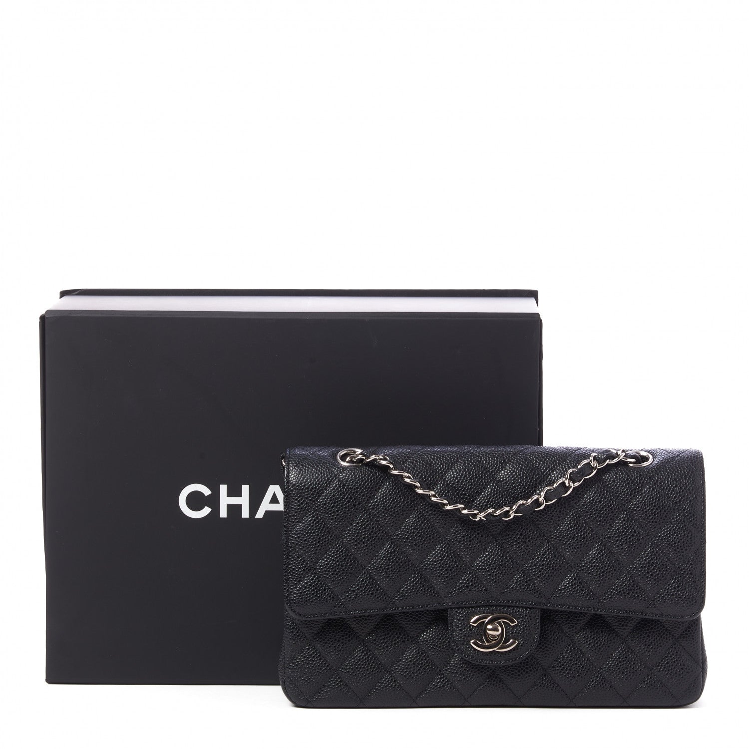 Chanel Caviar Quilted Medium Double Flap Black 10 of 10