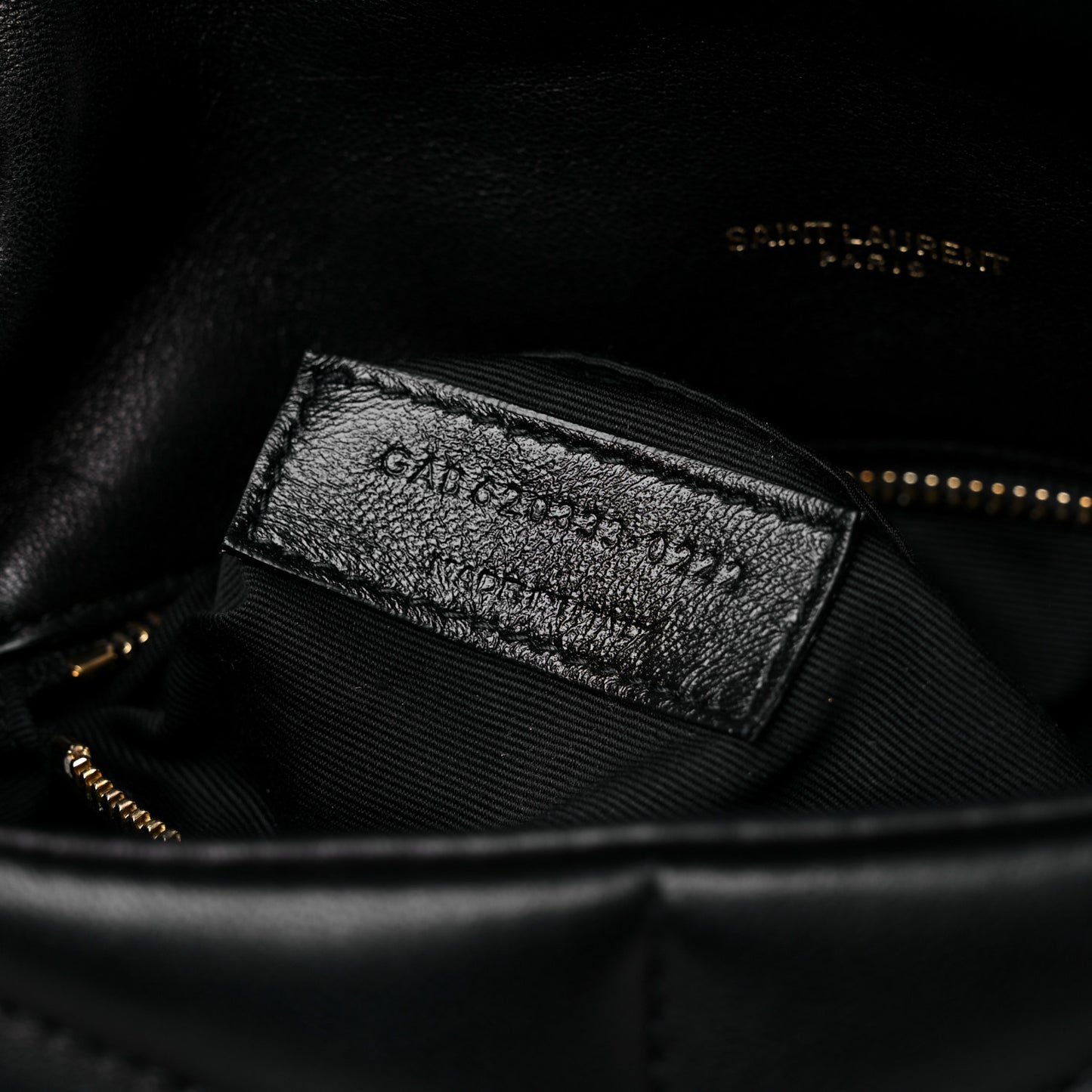 Lambskin Quilted Toy Loulou Puffer Monogram Chain Satchel Black