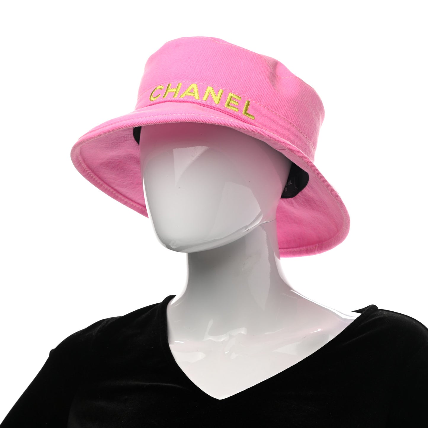 Denim Logo Bucket Hat L Pink Yellow